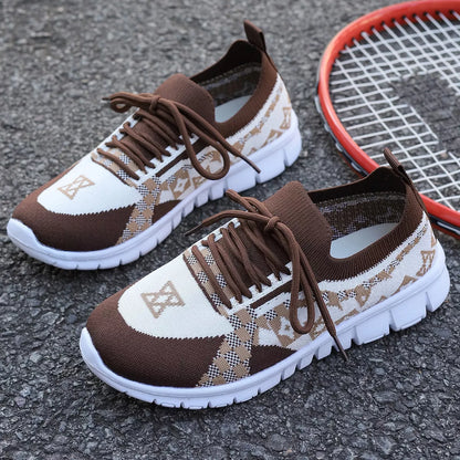 Breathable Mesh Lace Up Sneakers