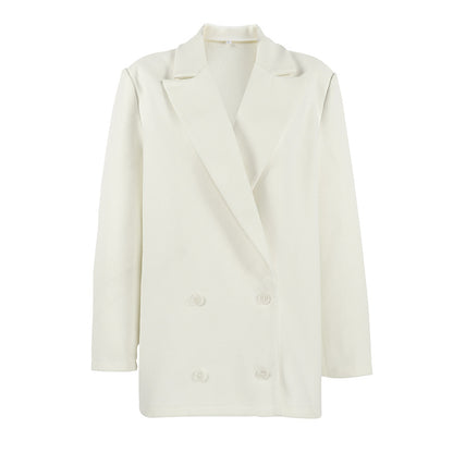 Casual White Blazer Women Spring Autumn Arrival Beige Niche Design