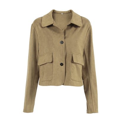 Suede Fall Women Clothing Jacket Coat Women Clothing