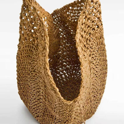 Shoulder Straw Bag Special Interest Design Portable Straw Bag Woven Bag Vacation Beach Bag Women Bag