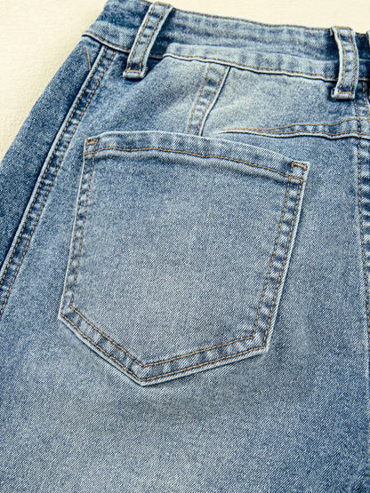 Vintage Washed Seam Detail Shift Jeans