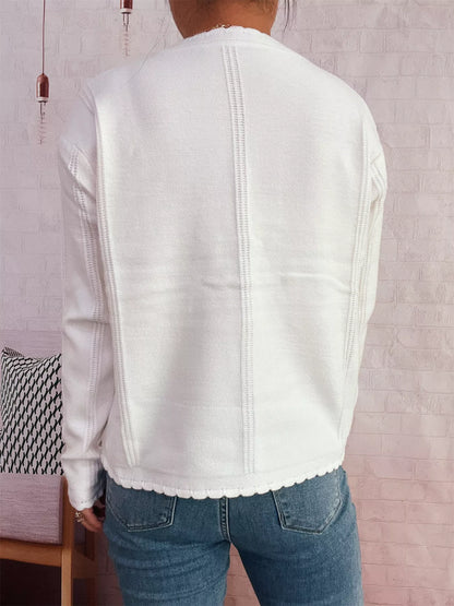 Cherry Embroidered Button Up Cardigan