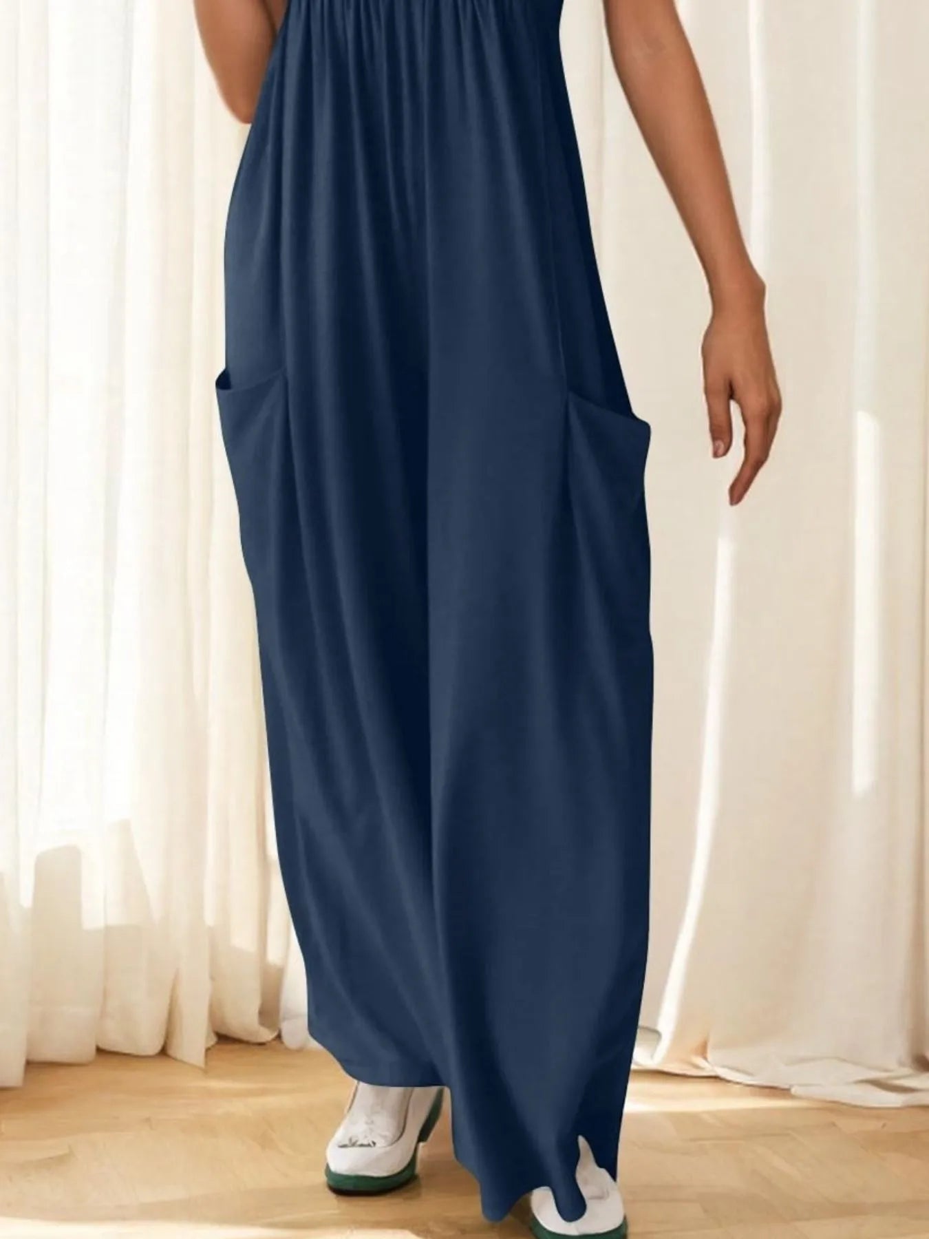 Spaghetti Strap Wide Leg Jumpsuit