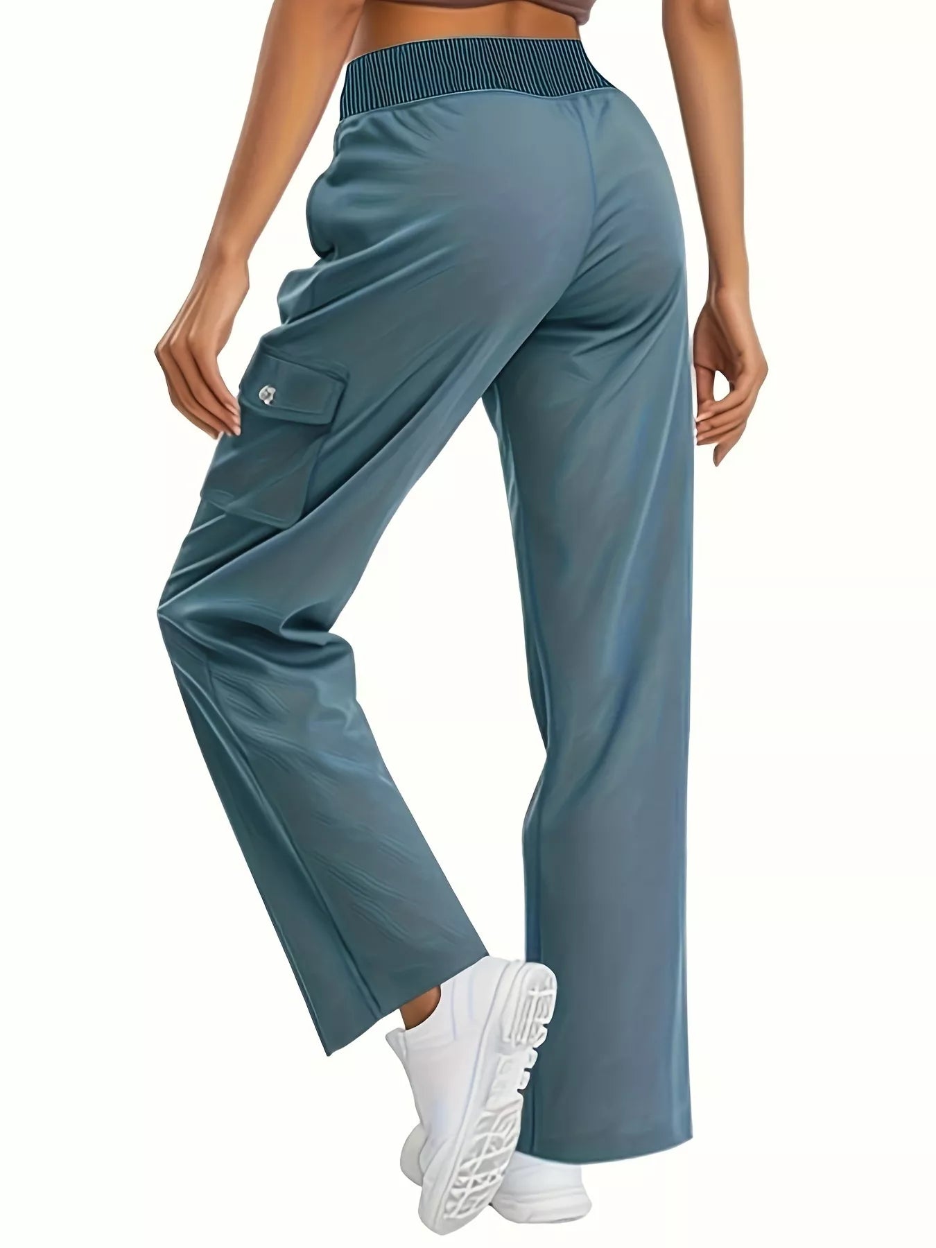 Relaxed Fit Active Pants with Drawstring Waist