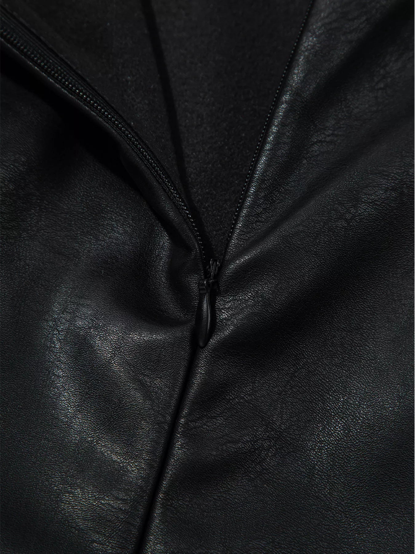 Vegan Leather Sleeveless Mini Dress