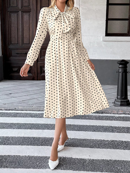 Tie Front Polka Dot Dress