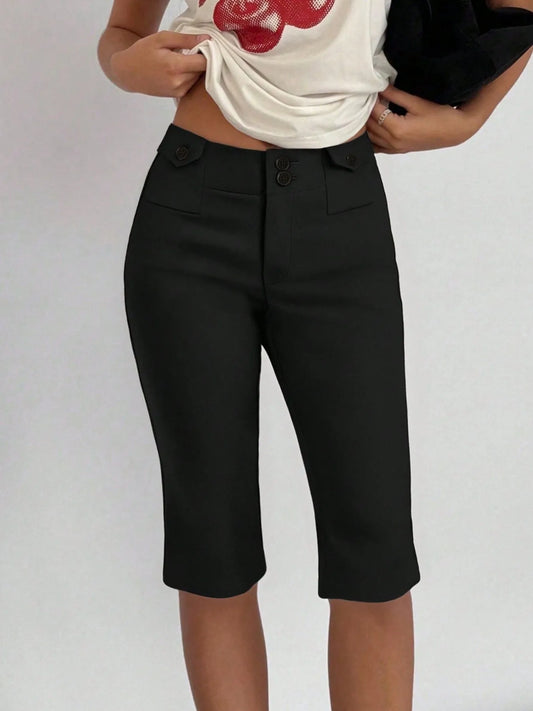 High-Waisted Shorts Black