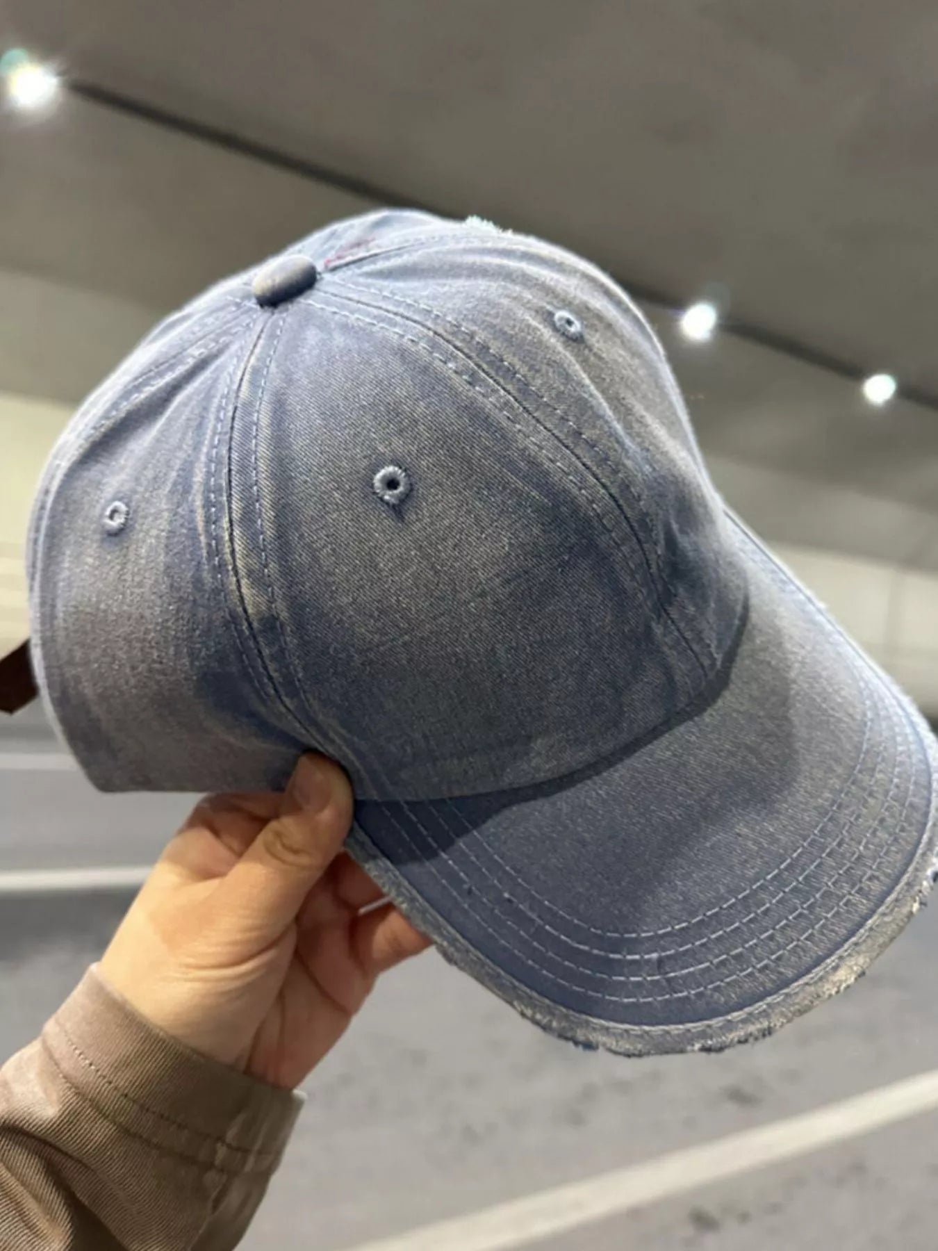 Distressed Solid Color Baseball Cap