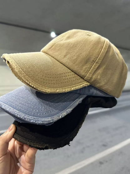 Distressed Solid Color Baseball Cap