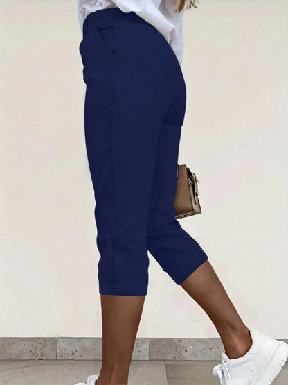 Pleated Detail Pants with Pockets