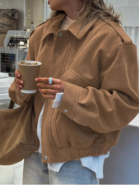 Zip Up Oversized Jacket