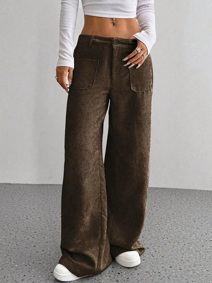 Wide Leg Corduroy Pants