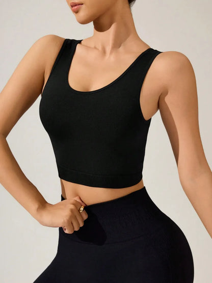 Crisscross Cropped Active Tank