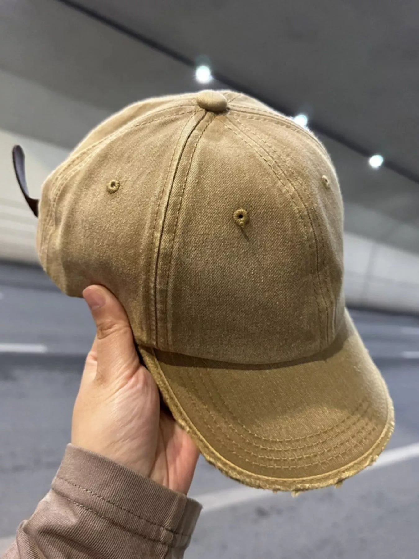 Distressed Solid Color Baseball Cap