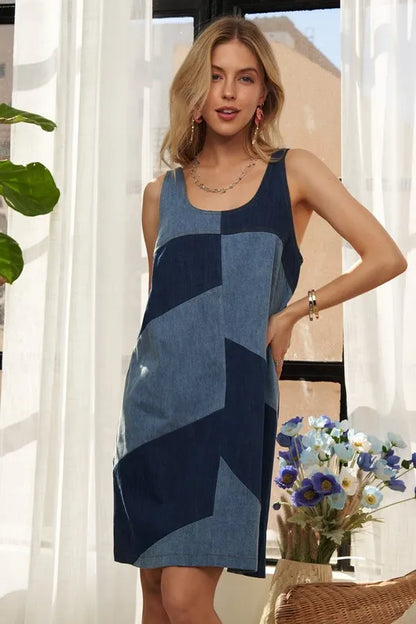 ADORA Pin Stripes Ruffled Mini Dress