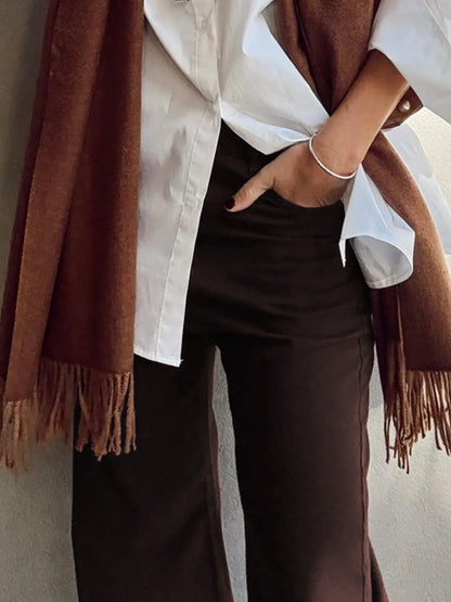 Wide Leg High Waist Denim Jeans