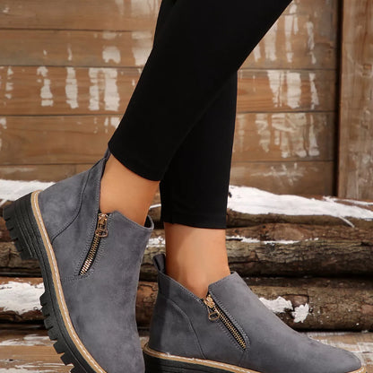 Side Zip Ankle Boots