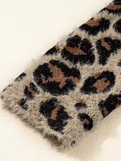 Leopard Open Casual Cardigan