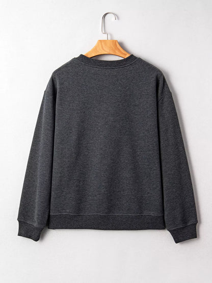 Cowboy Queen Card Drop Shoulder Graphic Sweatshirt