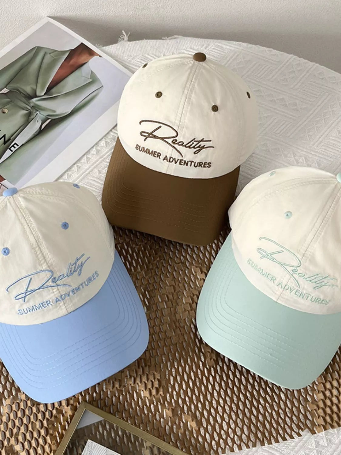 Letter Embroidered Adjustable Baseball Cap