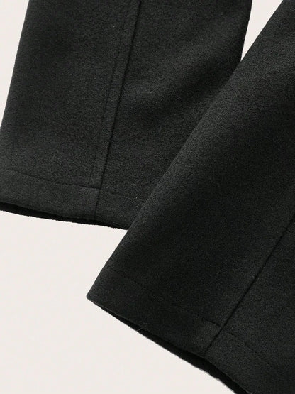 Double-Breasted Wool Blend Overcoat