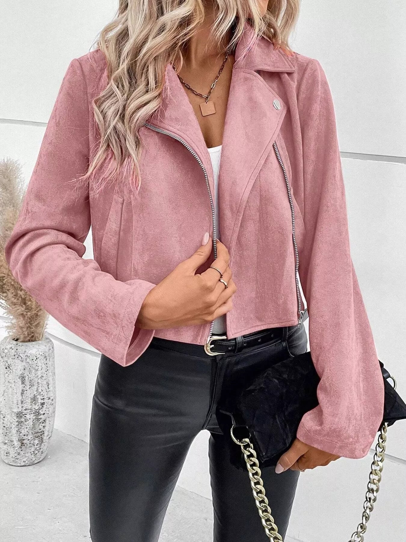 Zip Up Moto Jacket