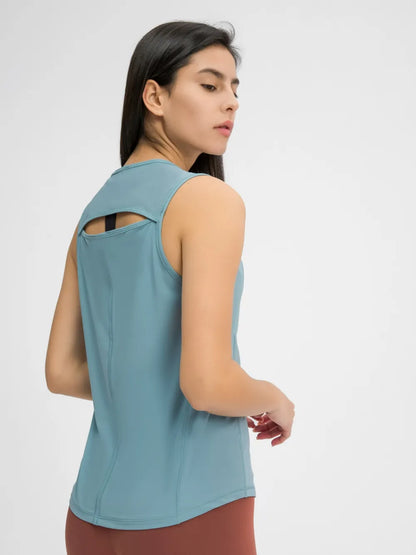 Millennia Cutout Back Round Neck Active Tank