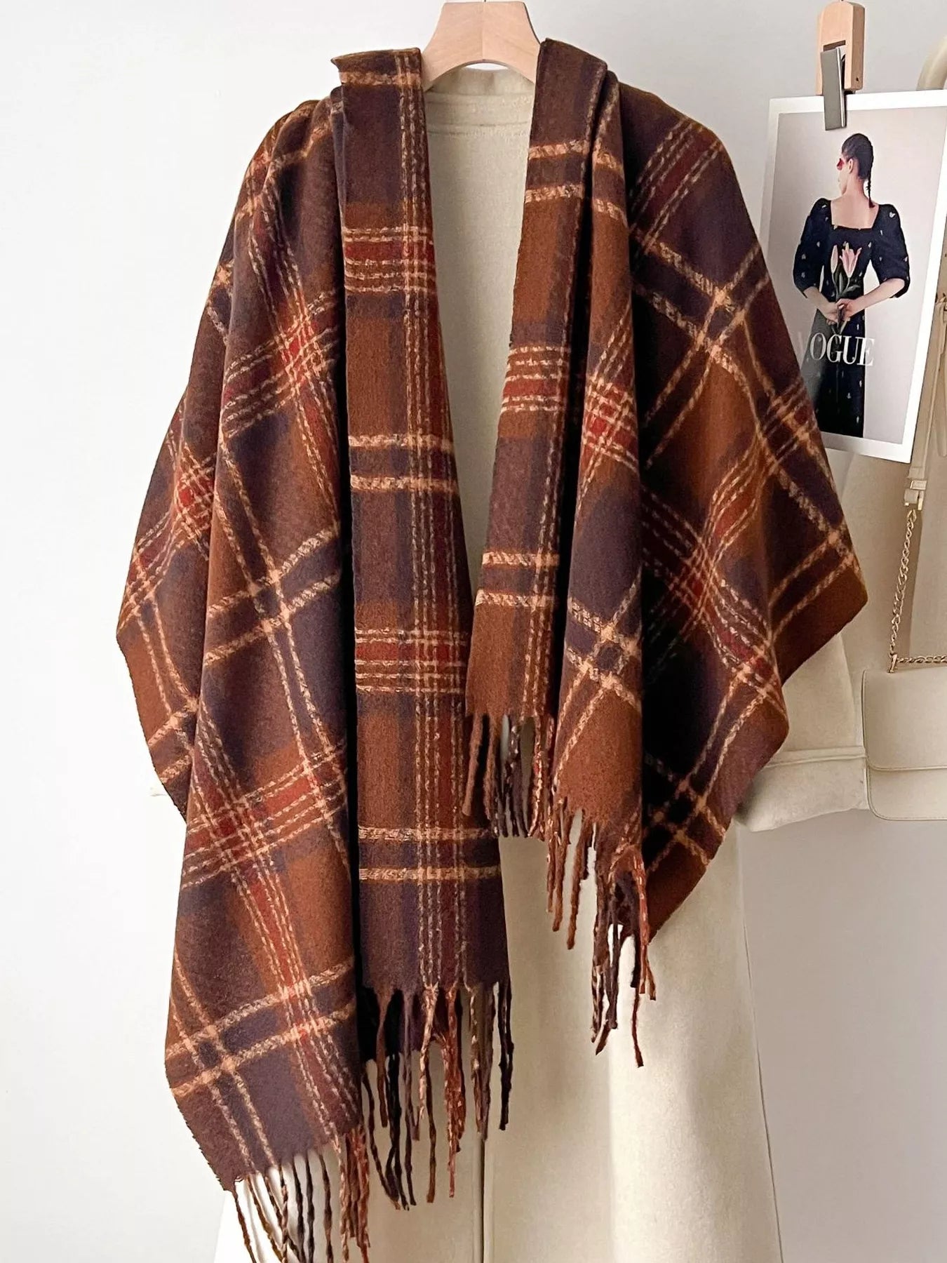 Warm Plaid Winter Scarf
