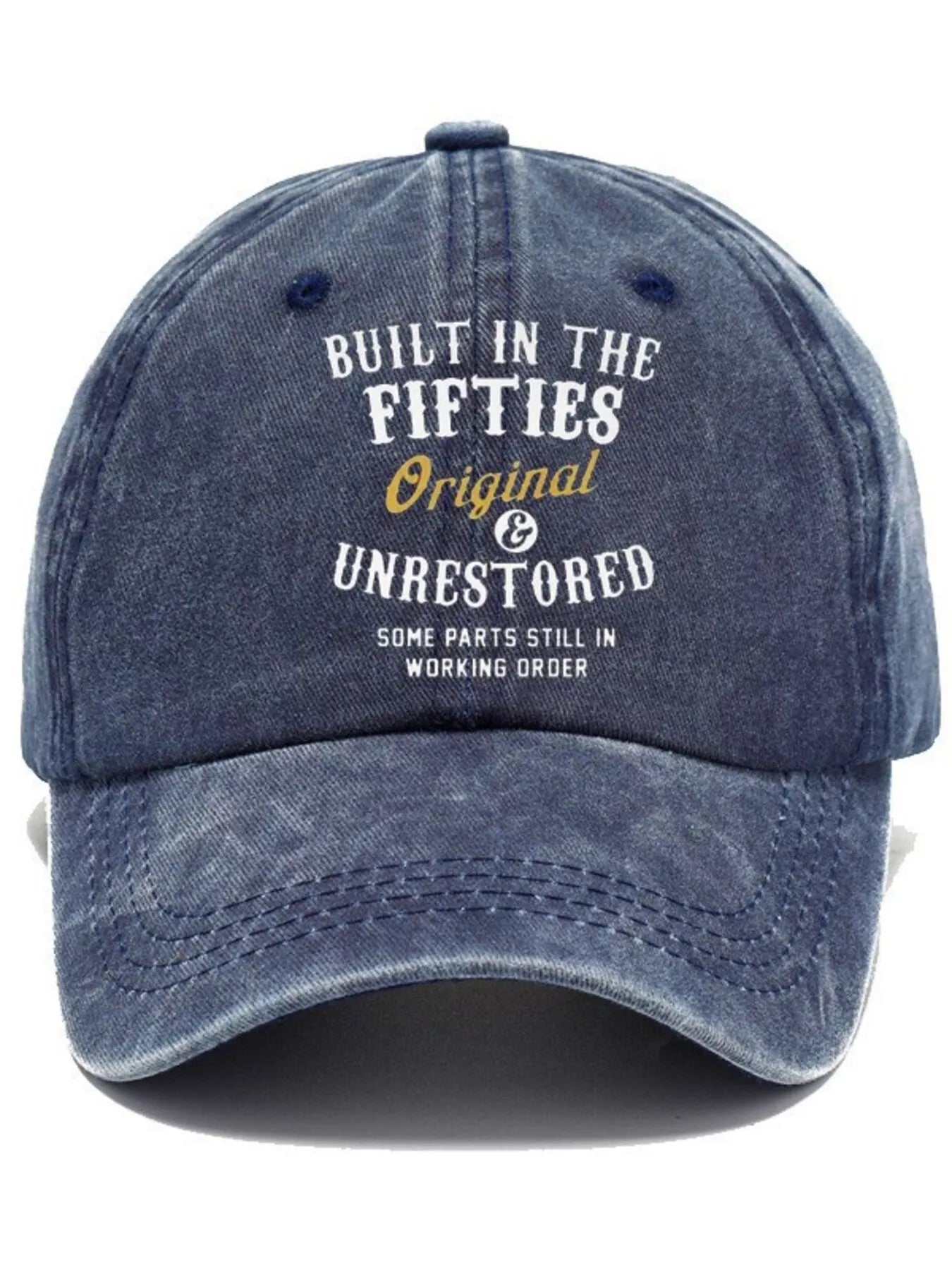 Letter Adjustable Baseball Cap Peacock Blue One Size