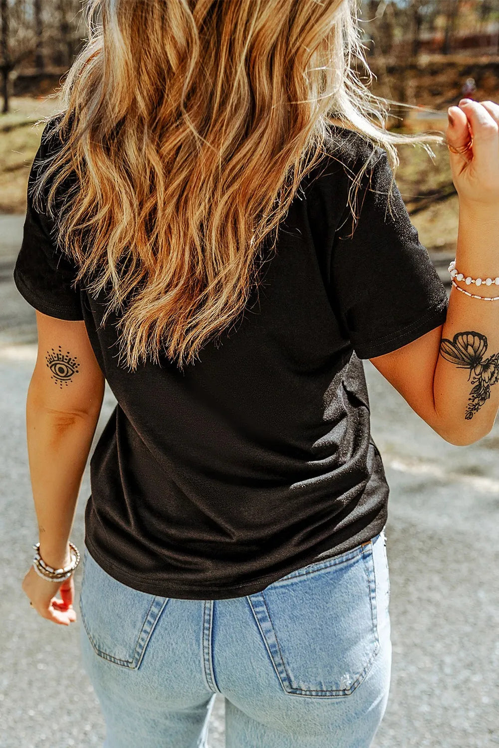 Graphic Round Neck Short Sleeve T-Shirt