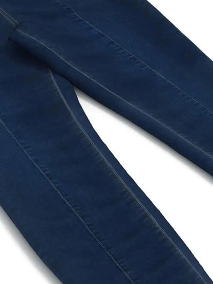 Full Size High-Waisted Double-Breasted Skinny Jeans Plus Size
