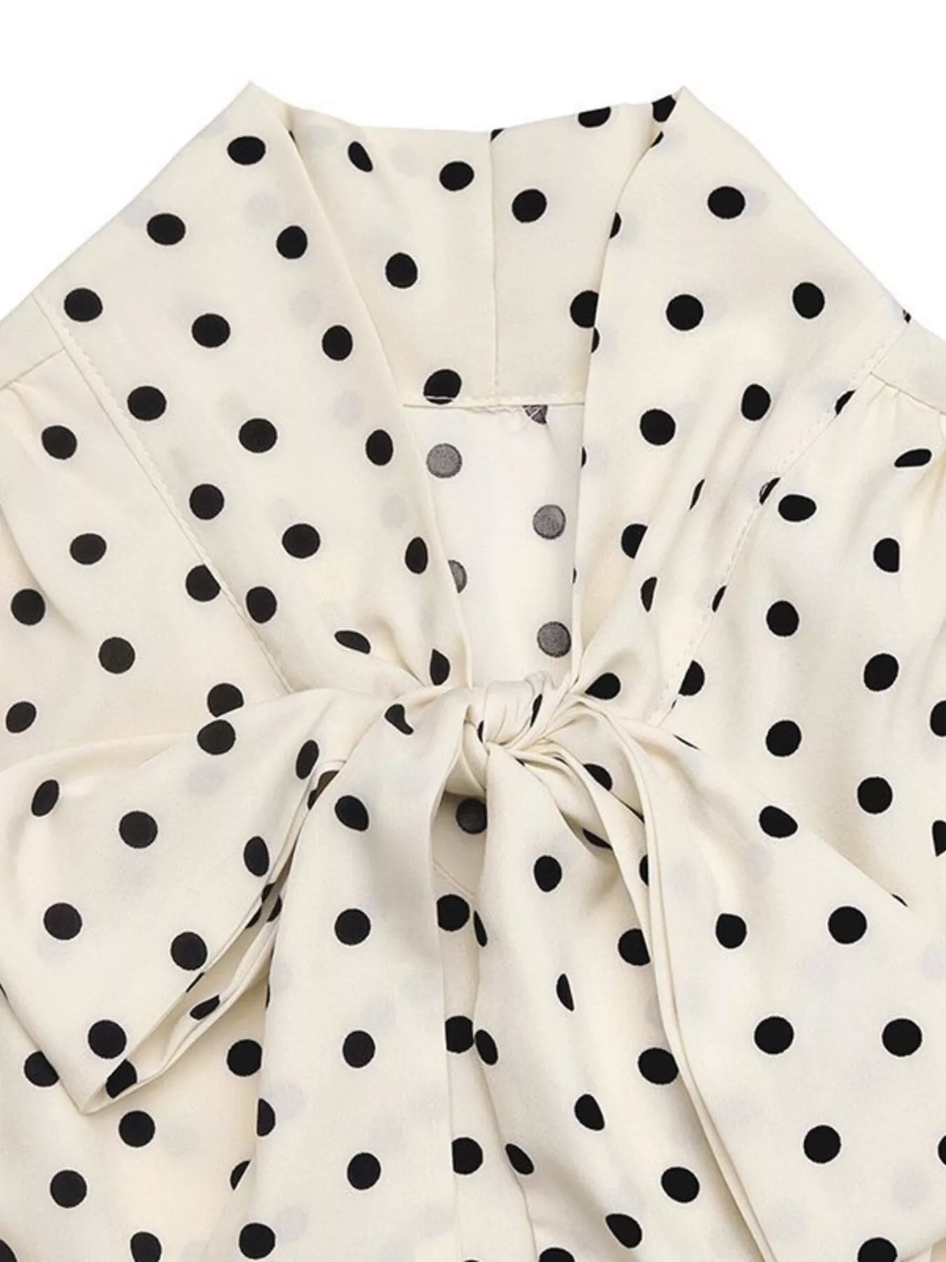 Tie Front Polka Dot Dress
