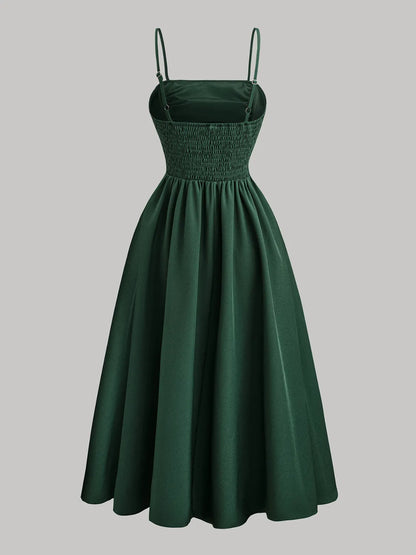 Smocked Square Neck Cami Dress