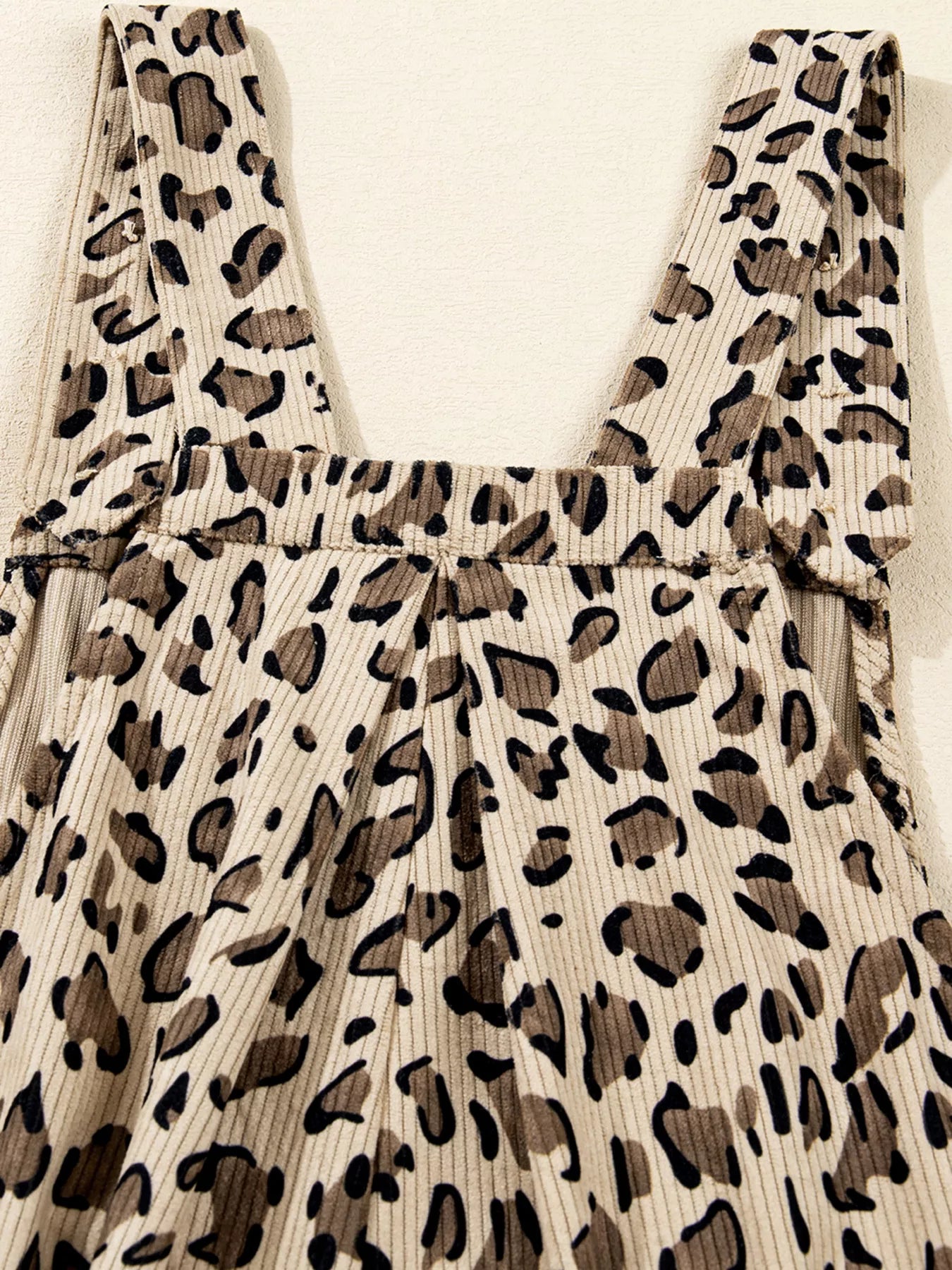Leopard Bib Wide Leg Jumpsuit
