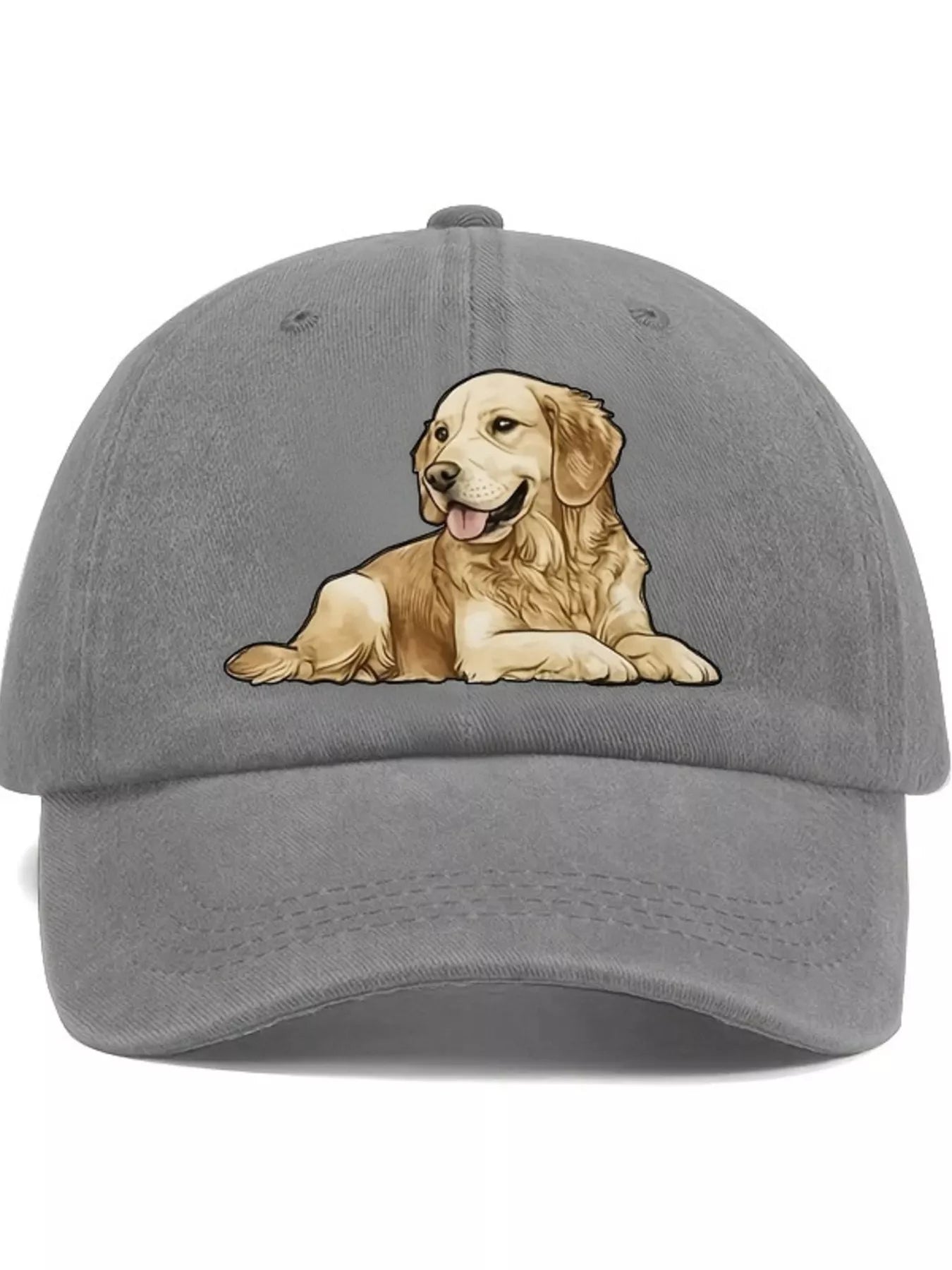 Dog Washed Adjustable Baseball Cap Grey One Size