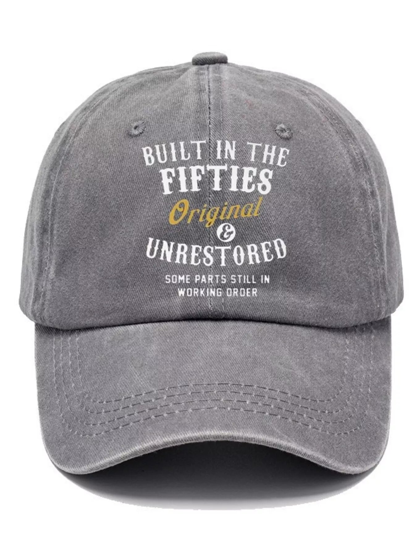 Letter Adjustable Baseball Cap Gray One Size