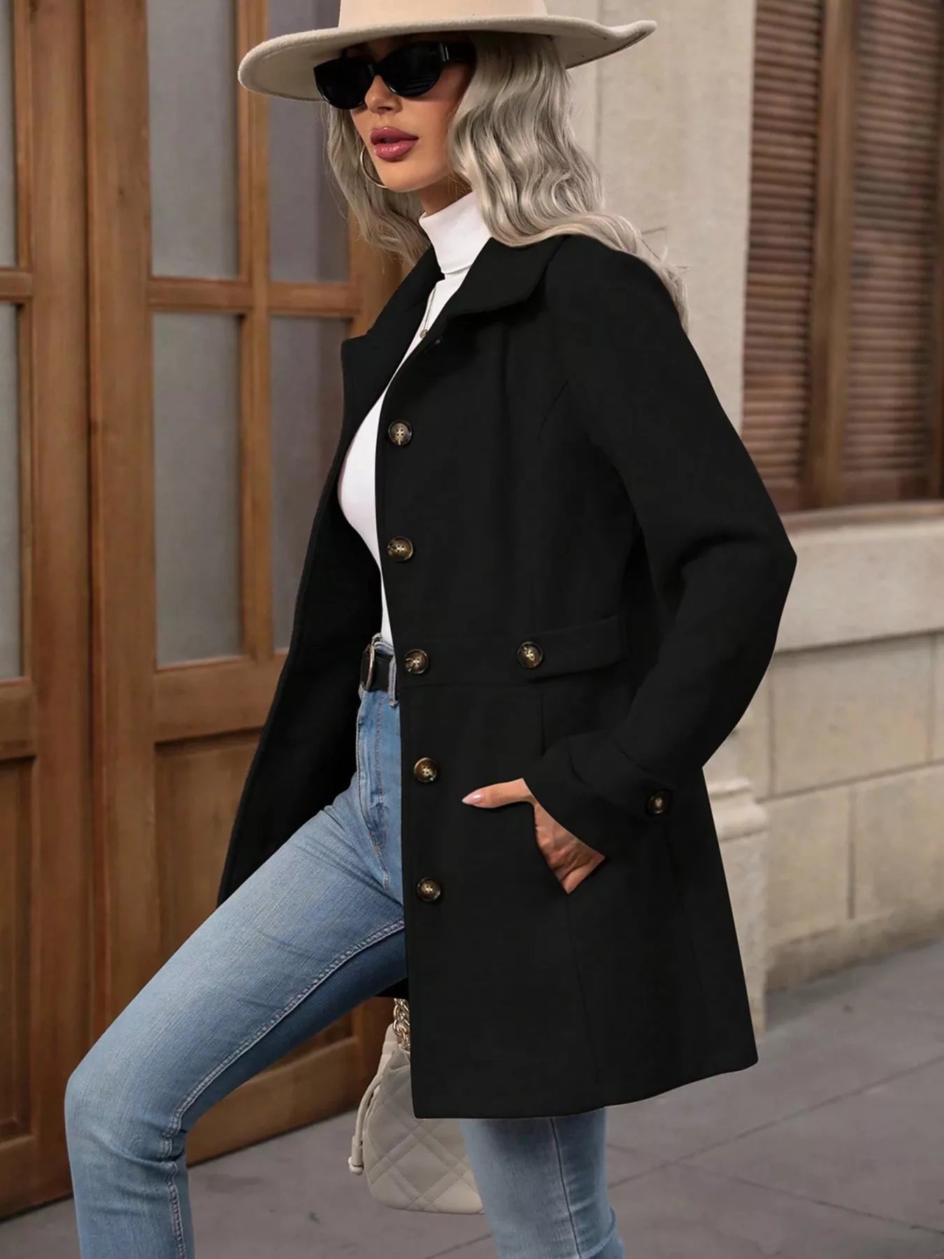 Button Up Long Sleeve Outerwear