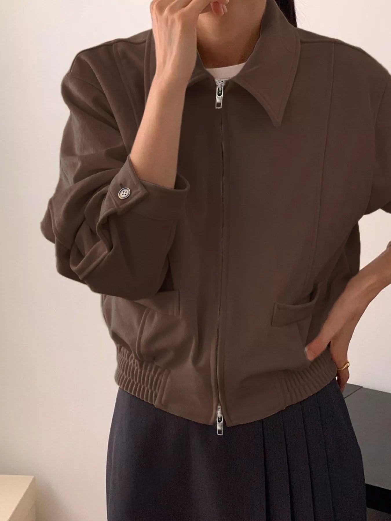 Zip Up Long Sleeve Jacket