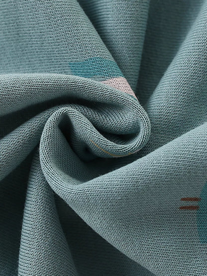 Children's Cute Cartoon Print Sweatshirt with Tulle Hem