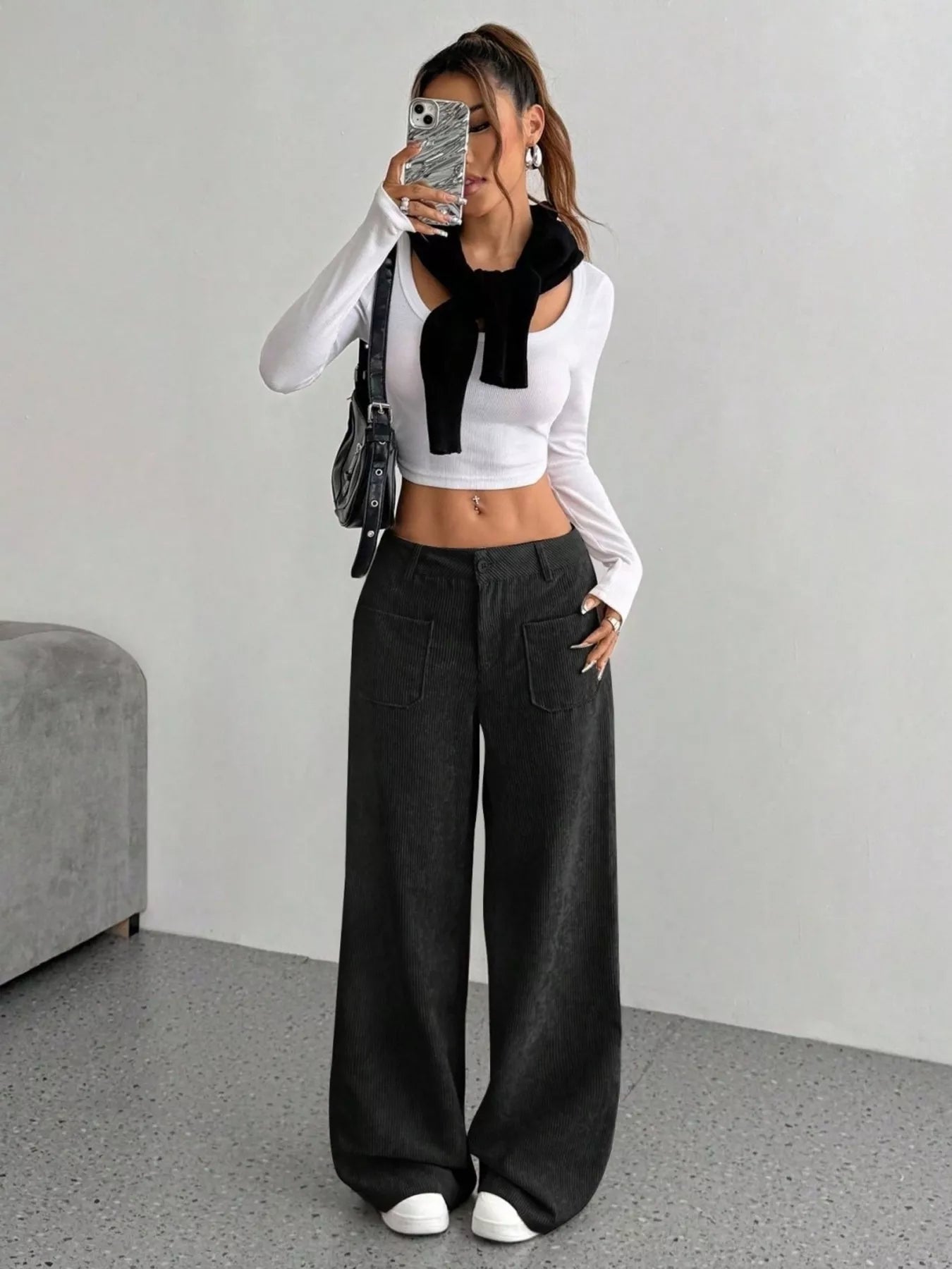 Wide Leg Corduroy Pants