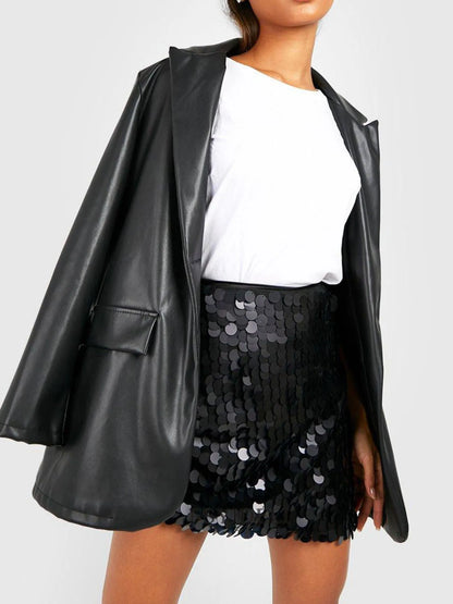 Sequin Mini Skirt