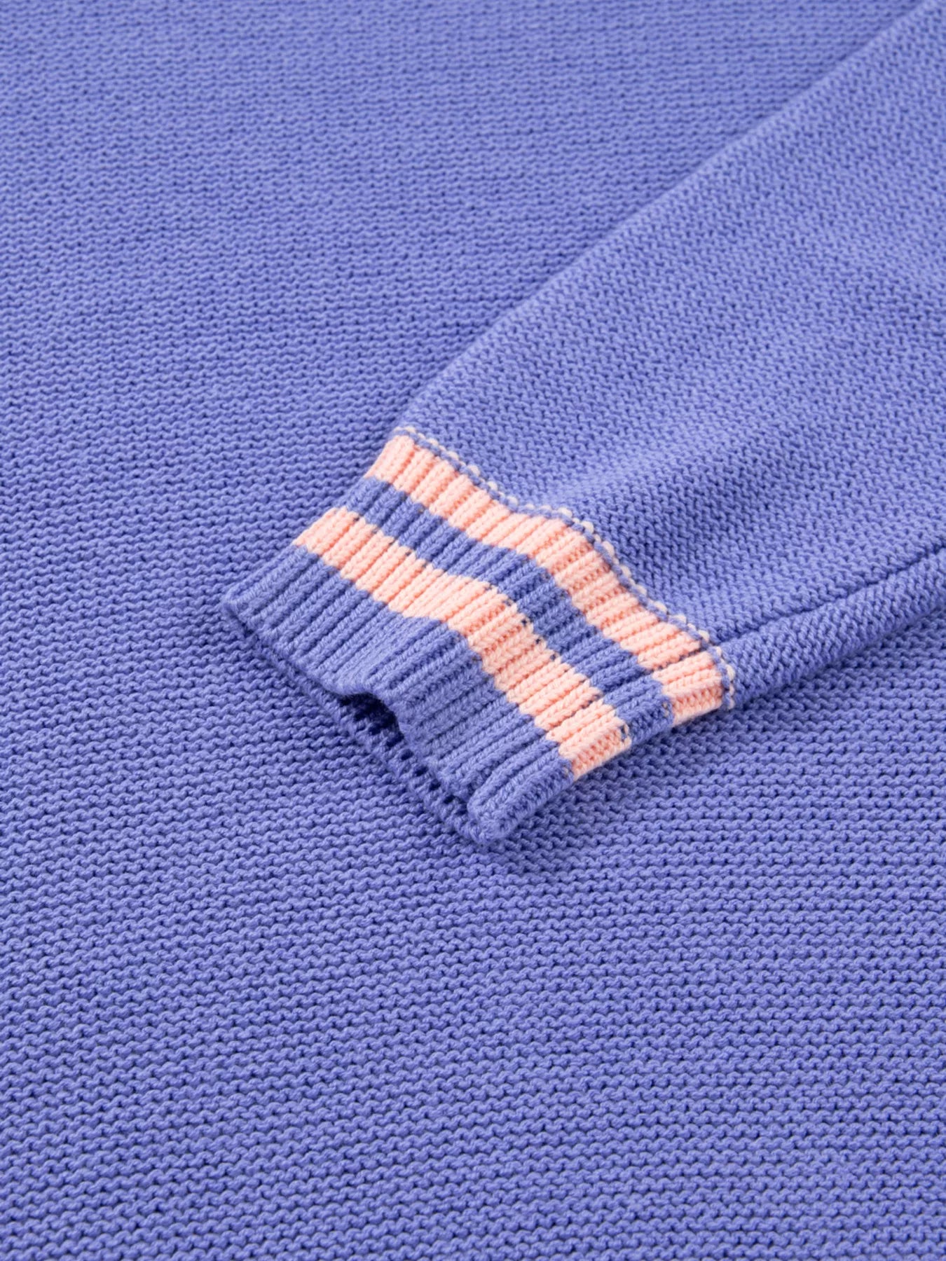 Plus Size Striped Trim Drop Shoulder Knit Loose Sweater