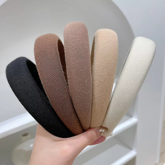 Solid Color Knit Hair Headband Black One Size