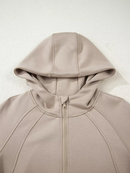 Half Zip Long Sleeve Hoodie and Pants 2pcs Outfit