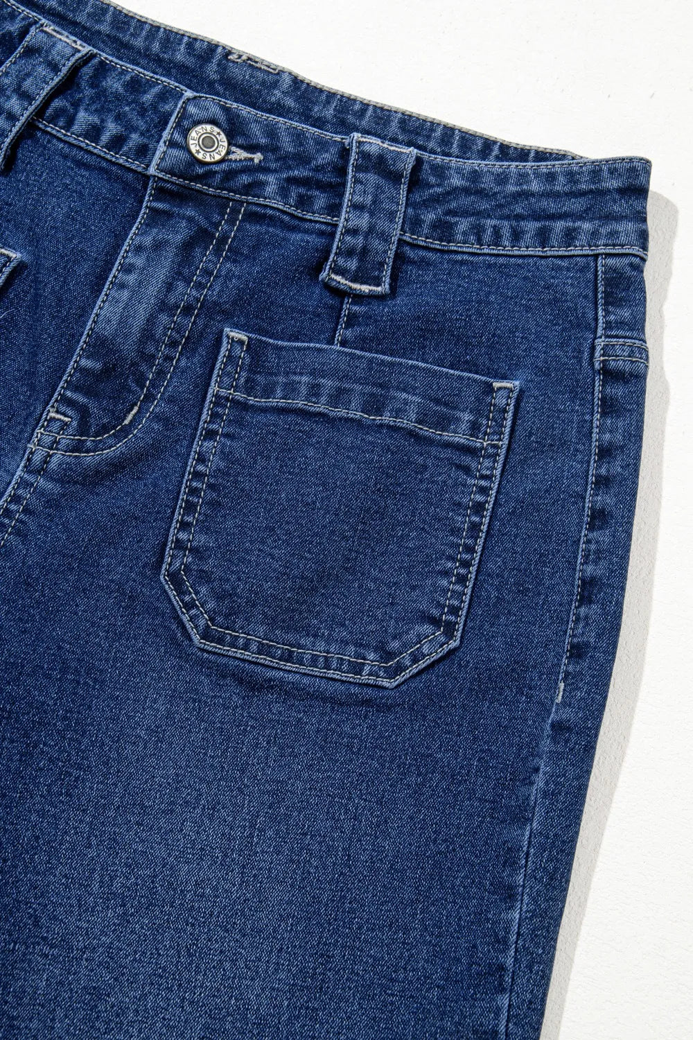 Wide Leg Pocketed High Waist Jeans