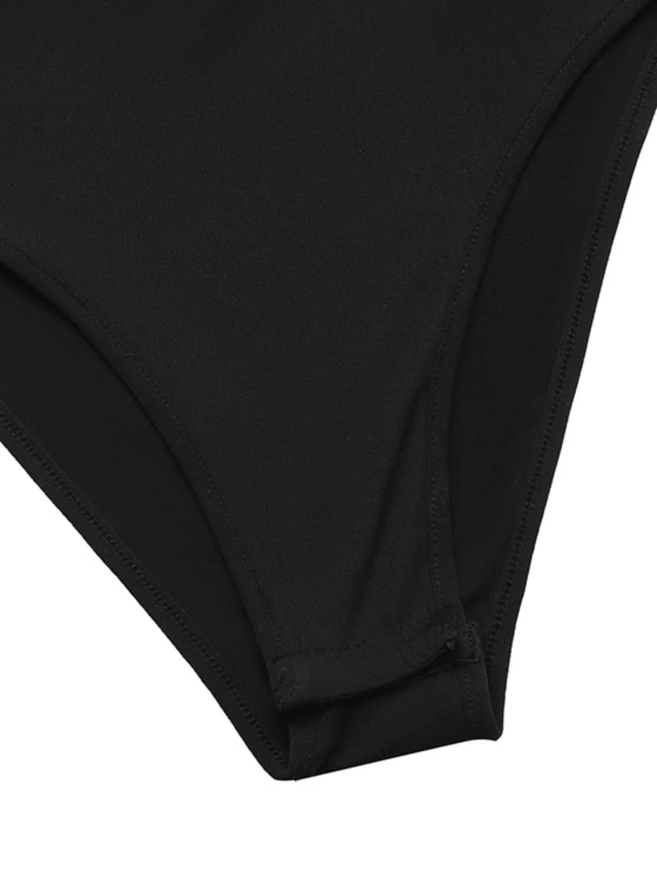 Flower Long Sleeve Single Shoulder Bodysuit