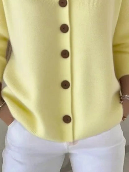 Full Size Hooded Button-Front Soft Knit Cardigan Plus Size