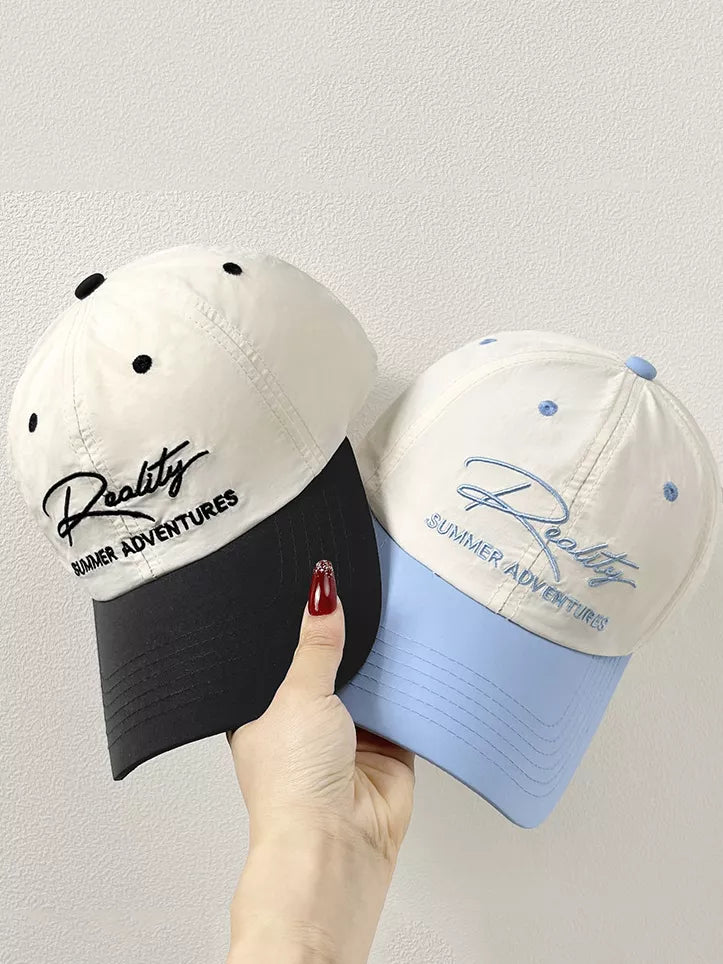 Letter Embroidered Adjustable Baseball Cap