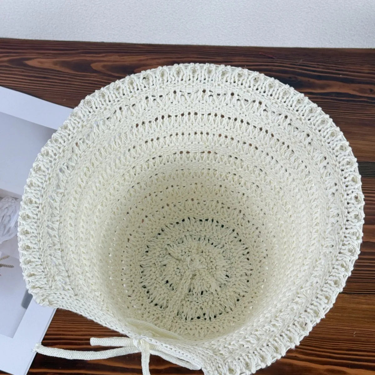 Crochet Bucket Hat with Drawstring