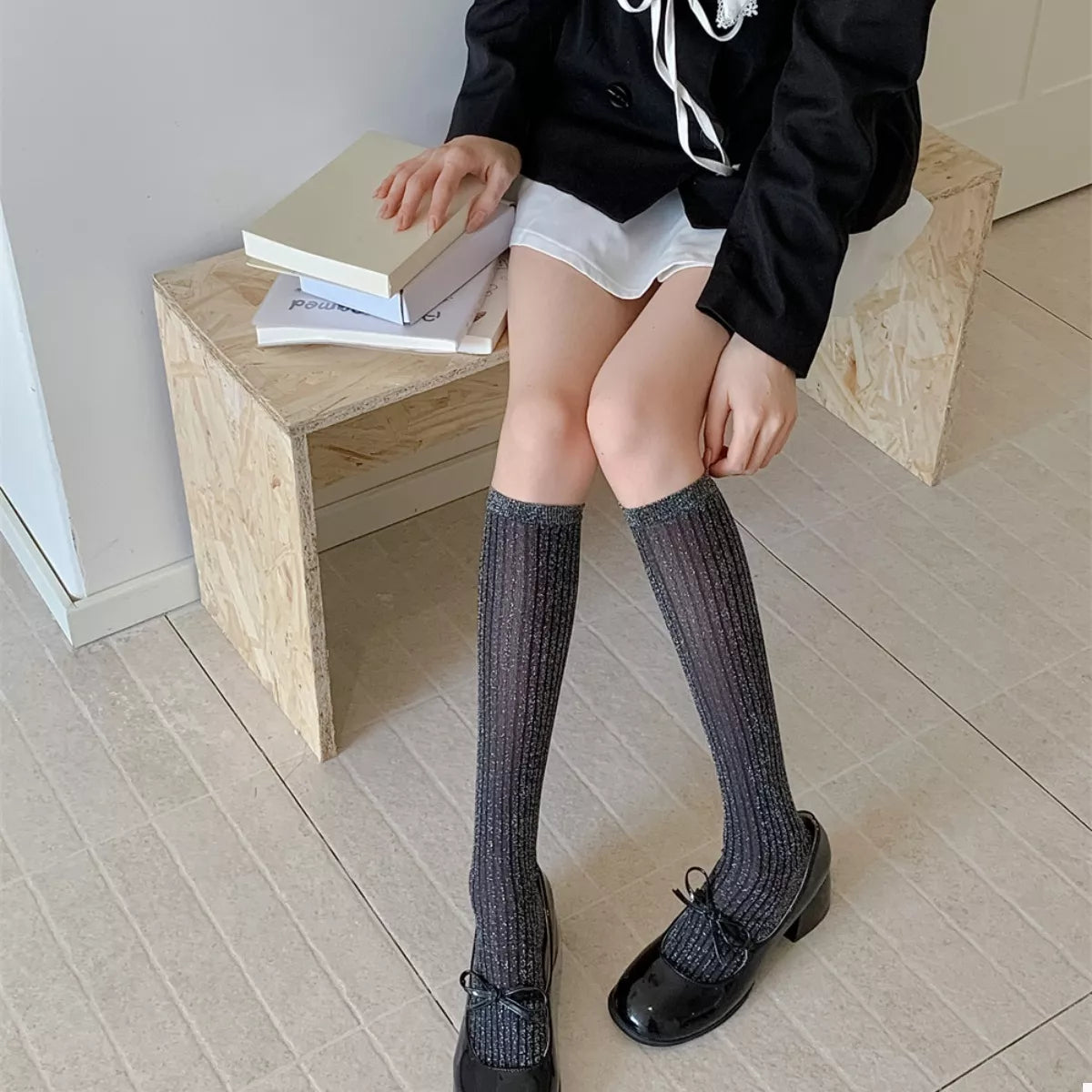 Knee-High Scrunch Socks